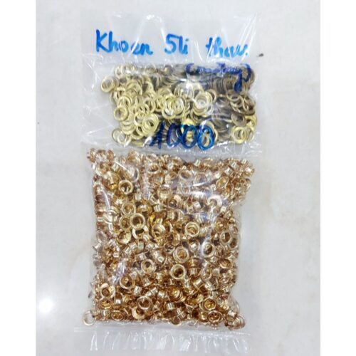 Khoen ore 5mm Khoen mắt cáo 5ly Bằng Thau không gỉ (mỏng) Màu bạc,vàng,đồng Khuy mắt cáo Chuyên bấm vải Phụ liệu may mặc