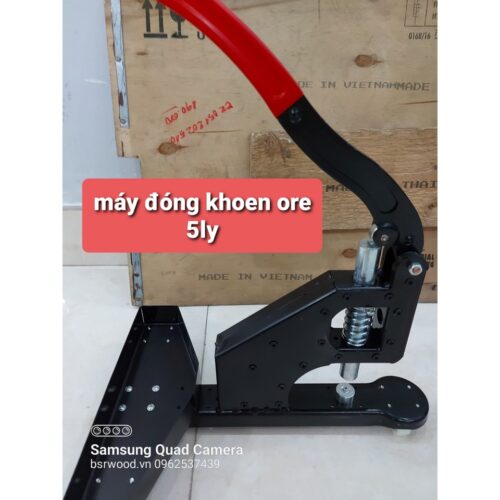 Alternative view of Máy dập khoen mắt cáo ore Đóng khuy bạt Thân máy bằng thép sơn tĩnh điện Có bánh xe di chuyển Size 5.5mm,12mm