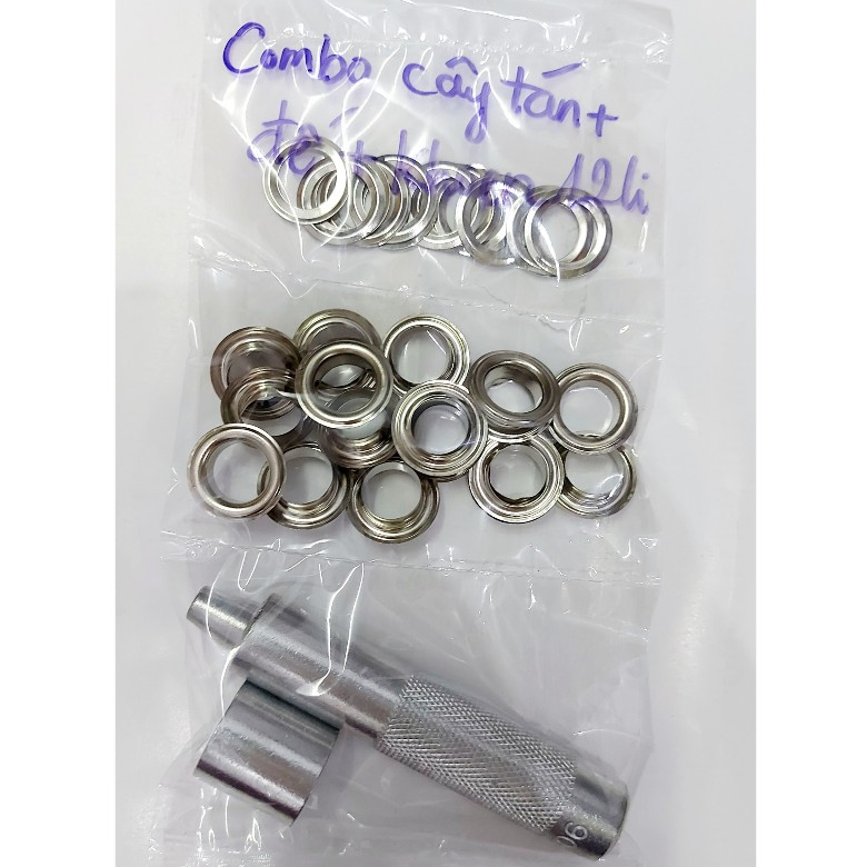 Combo bộ đóng khoen +20 khoen ore đồng thau không gỉ (màu ngẫu nhiên, có long đền) Đóng khoen áo quần,đồ thủ công - Ảnh 5
