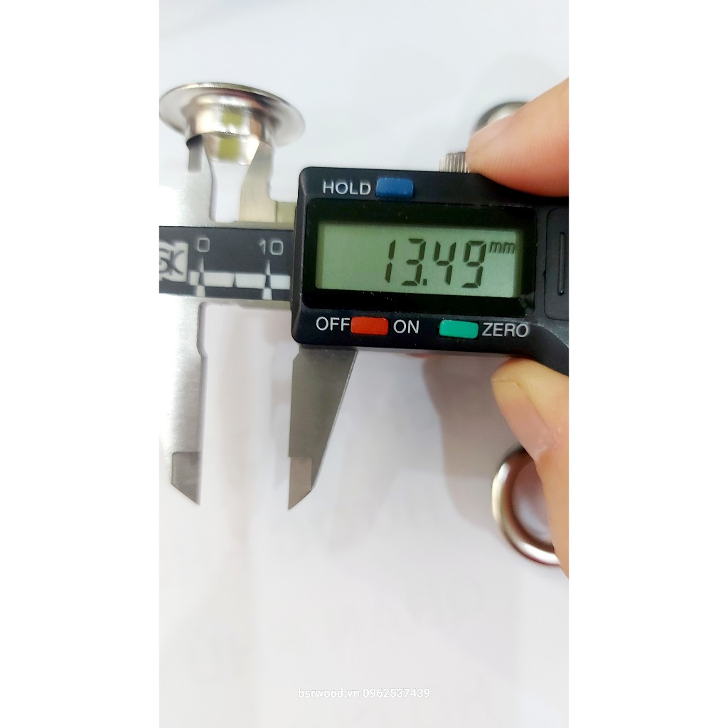 Khoen ore 14mm Khoen mắt cáo 14 ly Chân Cao 6mm Túi 100 cái Bằng Thau không gỉ Khuy mắt cáo bấm vải Phụ liệu may mặc - Ảnh 7