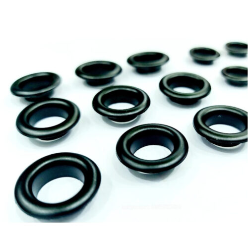 Khoen mắt cáo 14mm Thau không gỉ Khoen bọc sơn đen nhám / Màu khói Phụ liệu may mặc túi xách, balo, bạt ô tô