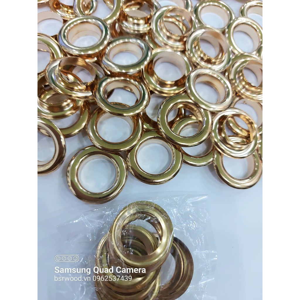 Khoen ore 16mm Khoen mắt cáo 16 ly Bằng INOX không gỉ MÀU VÀNG Khuy mắt cáo bấm vải Phụ liệu may mặc cao cấp - Ảnh 2