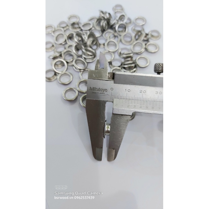 Khoen ore 8mm Khoen mắt cáo 8ly Bằng Thau không gỉ(mỏng) Màu Bạc Đồng Vàng Khuy mắt cáo Chuyên bấm vải Phụ liệu may mặc - Ảnh 9