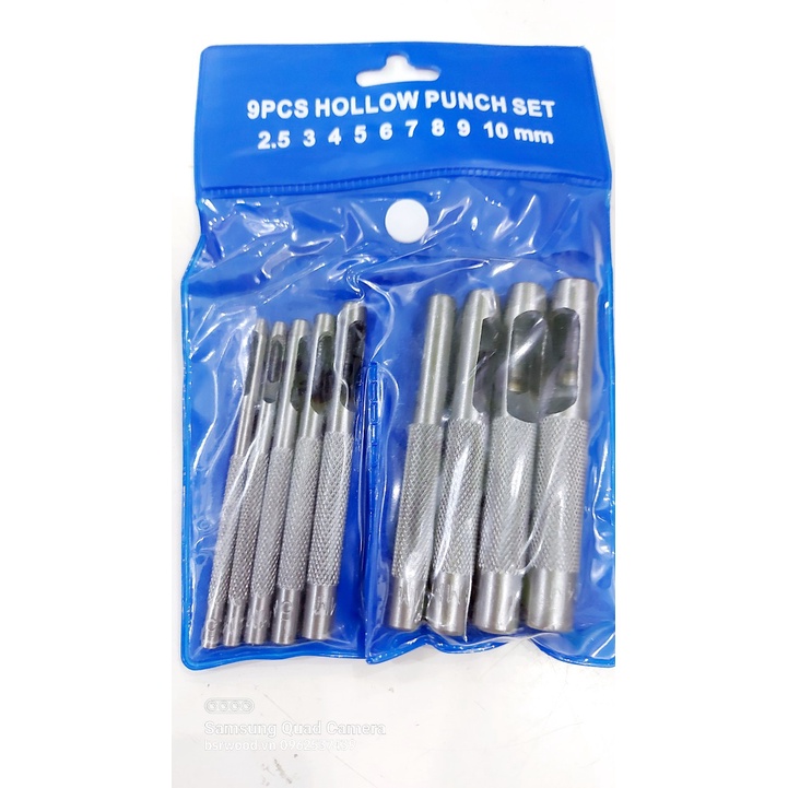 Combo bộ cây đục lỗ tròn nhiều size 3mm tới 19mm (1 bộ 7 cây/ 9cây/ 12 cây)Thép cacbon Sắc bén Hàng nhập loại tốt