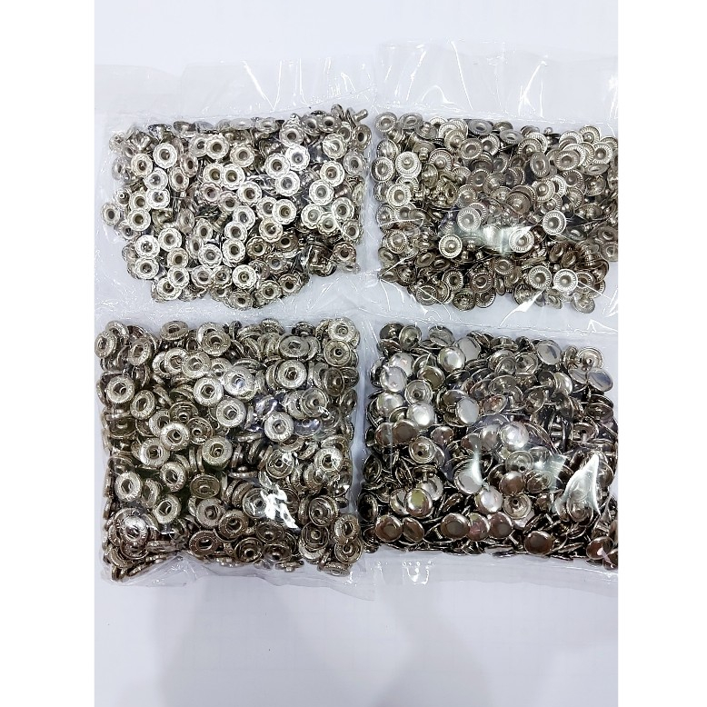 Nút bấm 4 thành phần (nút bóp) Nút quần jean 4 thành phần Loại 12mm Bằng thau Màu bạc, vàng, đồng, đen Phụ liệu may mặc - Ảnh 2