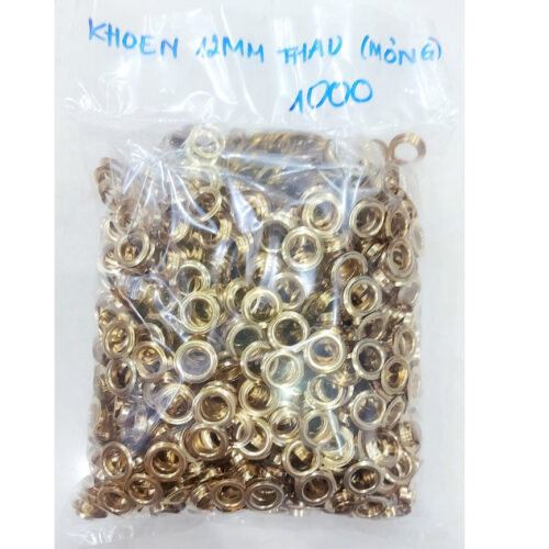 Khoen ore 12mm Khoen mắt cáo 12ly Thau không gỉ (mỏng) Màu bạc, vàng, đồng Khuy mắt cáo Chuyên bấm vải Phụ liệu may mặc