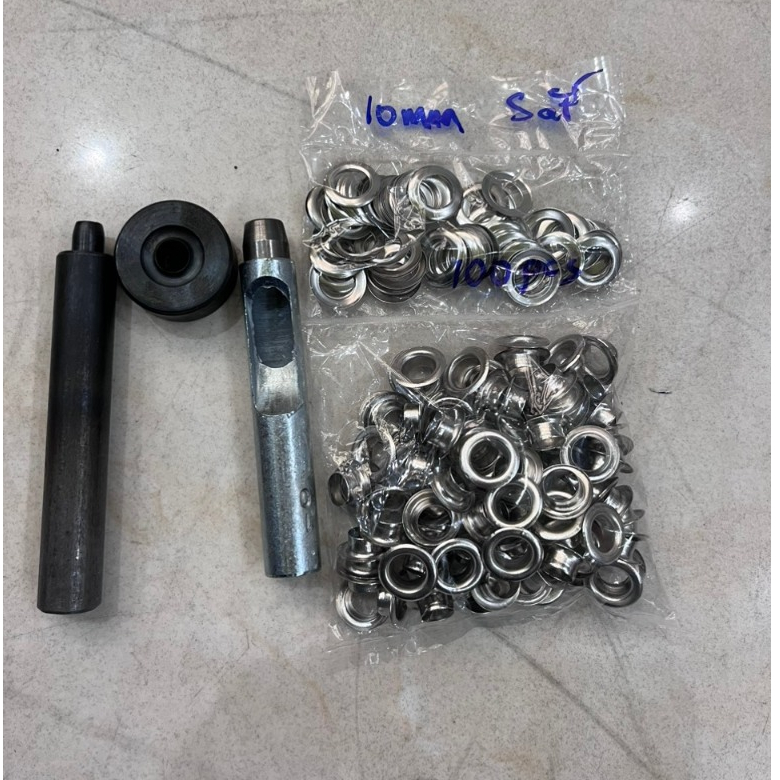 Combo dụng cụ đóng khoen ore và 100 khoen (bằng sắt,màu ngẫu nhiên) Chuyên dùng đóng bạt, túi giấy (không dùng đóng vải) - Ảnh 8