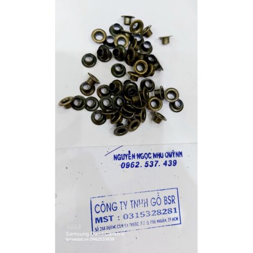 Alternative view of Khoen ore mắt cáo 5mm Bằng sắt xi màu ĐỒNG Khuy mắt cáo bấm bạt, túi giấy Túi 100 cái / 1000 cái / 1kg Không long đền