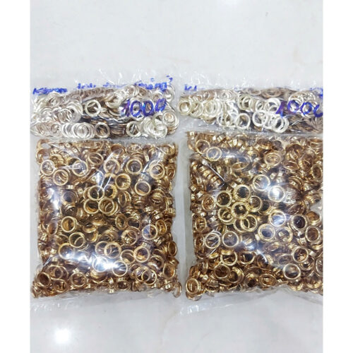 Khoen ore 10mm Khoen mắt cáo 10ly Bằng Thau không gỉ(mỏng) Màu Bạc Vàng Đồng Khuy mắt cáo Bấm Vải Phụ liệu may mặc