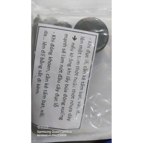 Alternative view of Combo cây bộ đục lỗ + cây đóng khoen ore (mắt cáo) 10mm + đế đóng khoen + 100 cái khoen ore 10mm (mắt cáo 10ly) bằng sắt