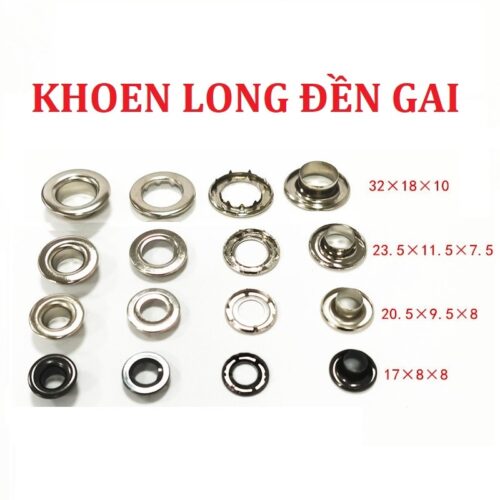 Khoen mắt cáo Long đền có chấu Chân cao Chuyên đóng bạt dày, PVC, HDPE, bạt lưới, bạt xe tải Bằng thau không gỉ
