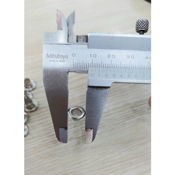 Khoen ore mắt cáo 5mm Chân cao 6ly Bằng Thau không gỉ Màu bạc màu vàng Khuy mắt cáo bấm vải, quần áo, túi xách, đồ da - Ảnh 7