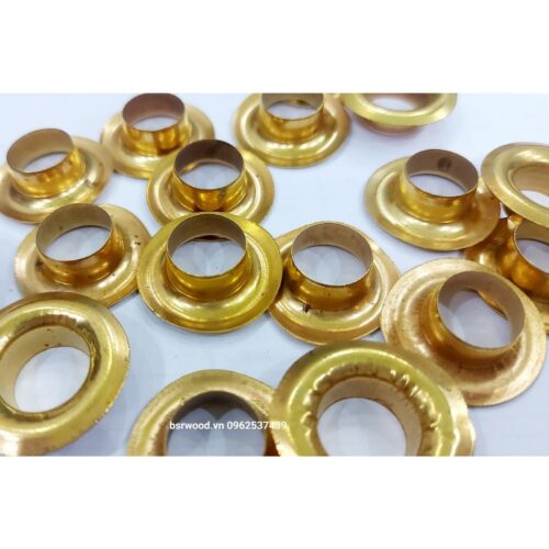 Khoen ore 14mm Chân Cao 9mm Khuy mắt cáo đóng bạt ô tô, bạt xe tải, bạt phủ Bằng sắt MÀU VÀNG ĐỒNG Có long đền