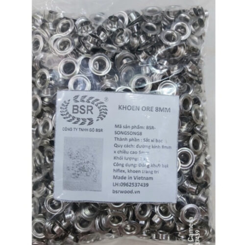 Khoen ore 8mm Khuy mắt cáo đóng bạt, bấm bạt, bấm túi giấy Bằng sắt Bán sỉ Túi 1kg