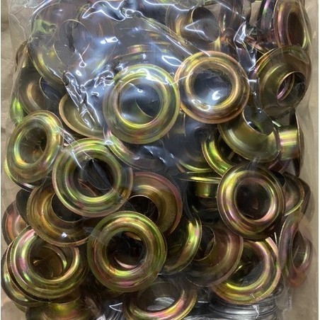 Alternative view of Khoen bạt khoen ore 16mm Chân cao 10mm Khuy mắt cáo đóng bạt xe tải Bằng sắt xi màu Khoen có long đền