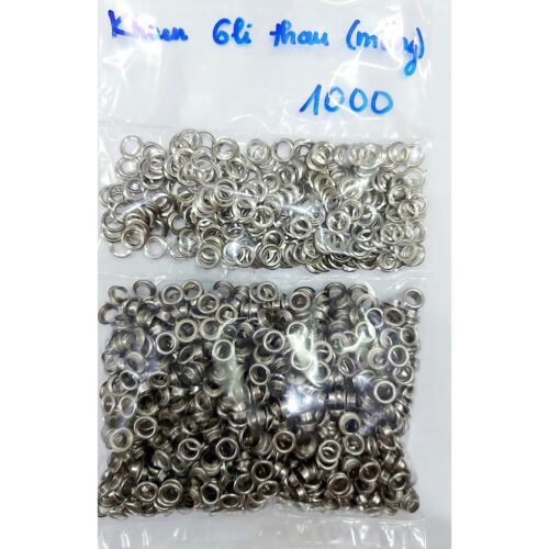 Alternative view of Khoen ore 6mm Khoen mắt cáo 6ly Bằng Thau không gỉ (mỏng) Màu bạc,vàng,đồng Khuy mắt cáo Chuyên bấm vải Phụ liệu may mặc