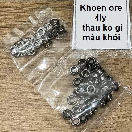 Alternative view of [SỈ] Khoen mắt cáo Ore Khuy luồn quần áo,sáp thơm,túi ví,đồ da Thau không gỉ Màu đen khói Bịch lớn 1000 cái Có long đền