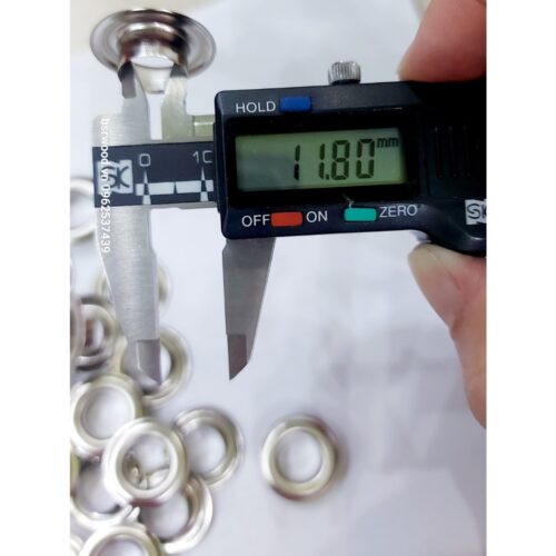 Alternative view of Khoen bạt khoen ore 12mm Chân cao 7mm Khuy mắt cáo đóng bạt 12ly Bằng sắt Màu bạc