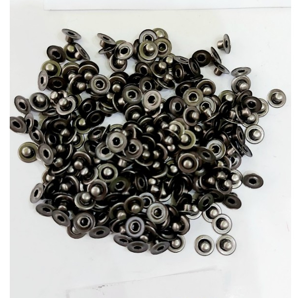 Nút đinh tán cố định túi quần jean (rivets for jeans pocket) Bằng thau không gỉ Màu đồng Màu khói Bịch 100 cái - Ảnh 5