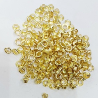 Alternative view of Khoen ore mắt cáo 4mm,5mm,6mm,8mm,10mm,12mm,14mm Bằng sắt xi màu VÀNG Khuy oze mắt cáo bấm bạt, túi giấy Túi 100 cái