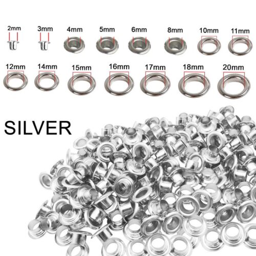 Khoen mắt cáo ore Chất liệu đồng thau không gỉ Nhiều size 3mm - 20mm Bịch 100 cái có long đền Phụ liệu may mặc
