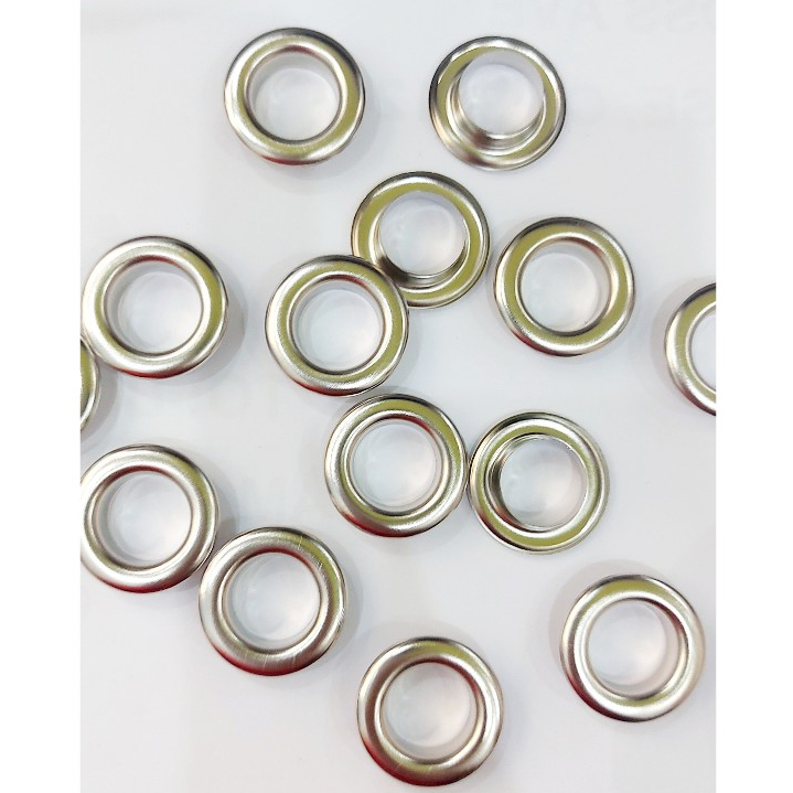 Khoen ore 14mm Khoen mắt cáo 14 ly Chân Cao 6mm Túi 100 cái Bằng Thau không gỉ Khuy mắt cáo bấm vải Phụ liệu may mặc - Ảnh 6