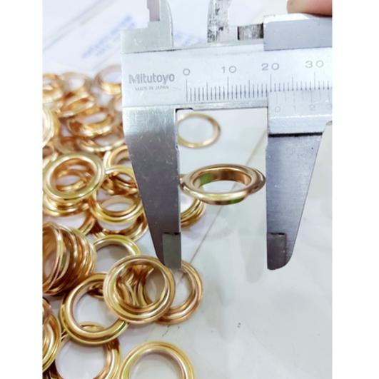 Khoen ore 14mm Khoen mắt cáo 14ly Thau không gỉ (mỏng) Màu bạc, vàng, đồng Khuy mắt cáo Chuyên bấm vải Phụ liệu may mặc - Ảnh 6
