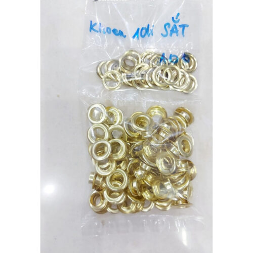 Khoen ore mắt cáo 10mm Chân cao 7mm Bịch 100 cái (có long đền) chuyên bấm bạt, bấm túi giấy Bằng SẮT SẼ GỈ SÉT
