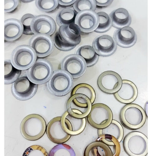 Alternative view of Khoen mắt cáo 12mm 16mm Bằng sắt Chân cao Khoen đóng bạt che mưa, bạt xe tải, bạt HDPE dày Bịch 100 cái Có long đền