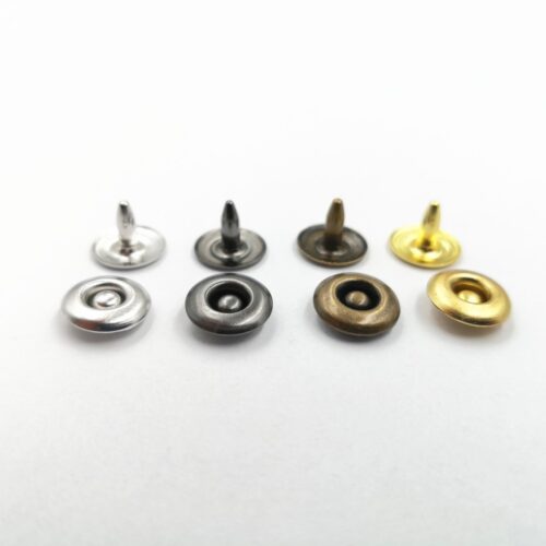 Nút đinh tán cố định túi quần jean (rivets for pocket) (Mẫu nút thụt) 9mm Bằng thau không gỉ Bịch 100 cái