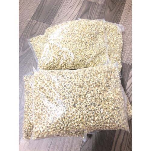 Alternative view of 1KG Khoen ore mắt cáo 4mm,5mm,6mm,8mm,10mm bằng sắt xi màu VÀNG khuy ore mắt cáo bấm bạt, túi giấy Không long đền