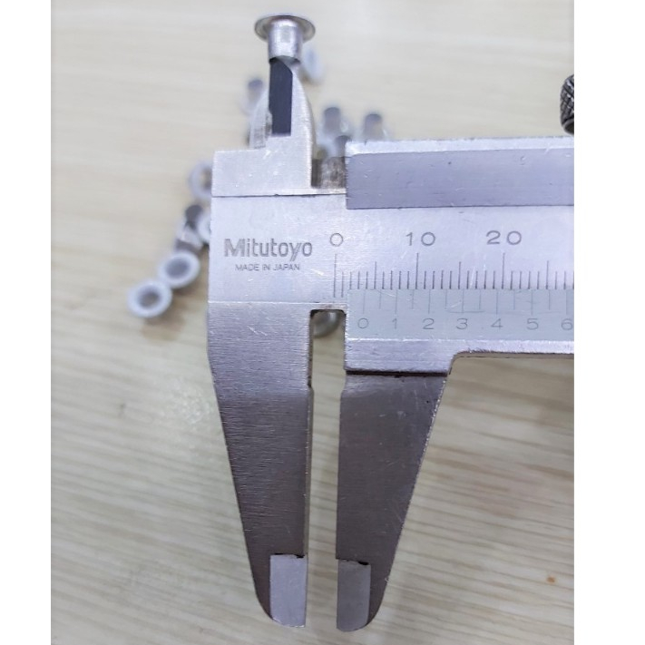 Khoen ore mắt cáo 4mm,5mm,6mm Khuy bấm giày xỏ lỗ dây dù giày thể thao Bằng Nhôm Sơn Trắng Túi 100 cái Có long đền - Ảnh 9