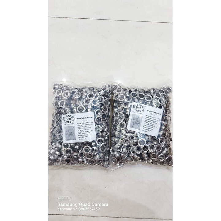 Khoen ore 13mm Bằng Thau không gỉ xi Màu BẠC Bán sỉ 1000 cái KHÔNG long đền Khuy mắt cáo 13ly đóng quần áo, bạt - Ảnh 8