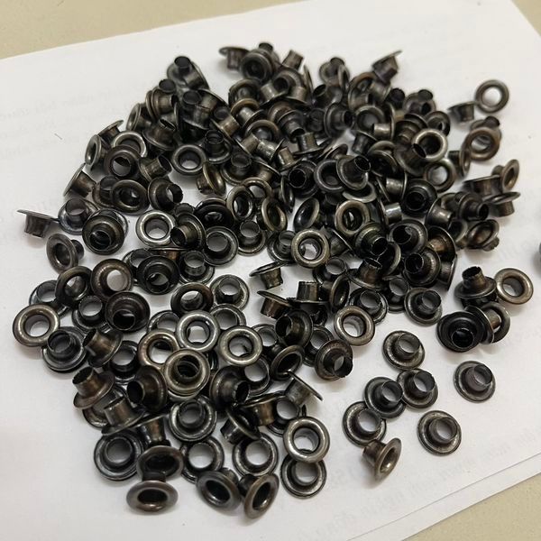 Khoen ore mắt cáo 5mm Bằng sắt xi màu KHÓI (Không long đền) Ô rê 5mm Sắt Chuyên dùng đóng túi giấy, thẻ tag, bạt - Ảnh 2
