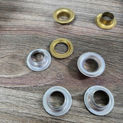 Khoen bạt khoen ore 12 x 23mm Đồng thau xịn Khuy mắt cáo đóng bạt 12mm Chân cao 7mm Có long đền