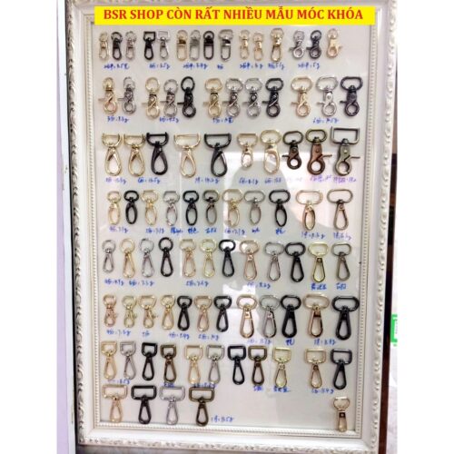 Móc khóa càng cua Móc chó Bằng đồng thau không gỉ Nhiều size Bịch 2 cái - Phụ kiện túi xách, balo, đồ da thủ công