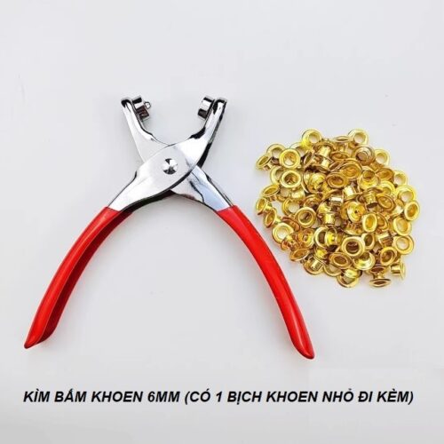 Alternative view of Kìm bấm khoen 6mm Bấm khoen lên giấy,da,bạt (không bấm lên vải)