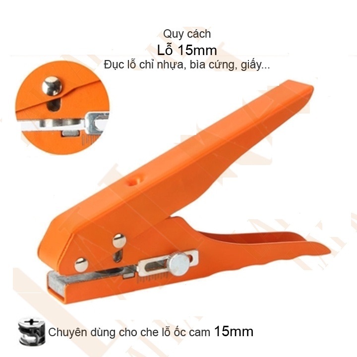 Kềm bấm lỗ tròn Size 8mm, 10mm, 12mm, 15mm Kìm bấm lỗ lên giấy card, thẻ tag, bạt, da, chỉ nhựa PVC - Ảnh 8