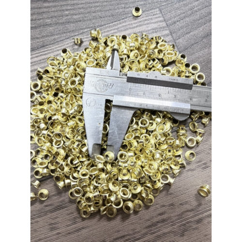 Alternative view of Khoen ore 4mm Bằng Sắt xi Màu VÀNG Bán sỉ Túi 1kg KHÔNG long đền Khuy mắt cáo thẻ tag, bấm túi giấy