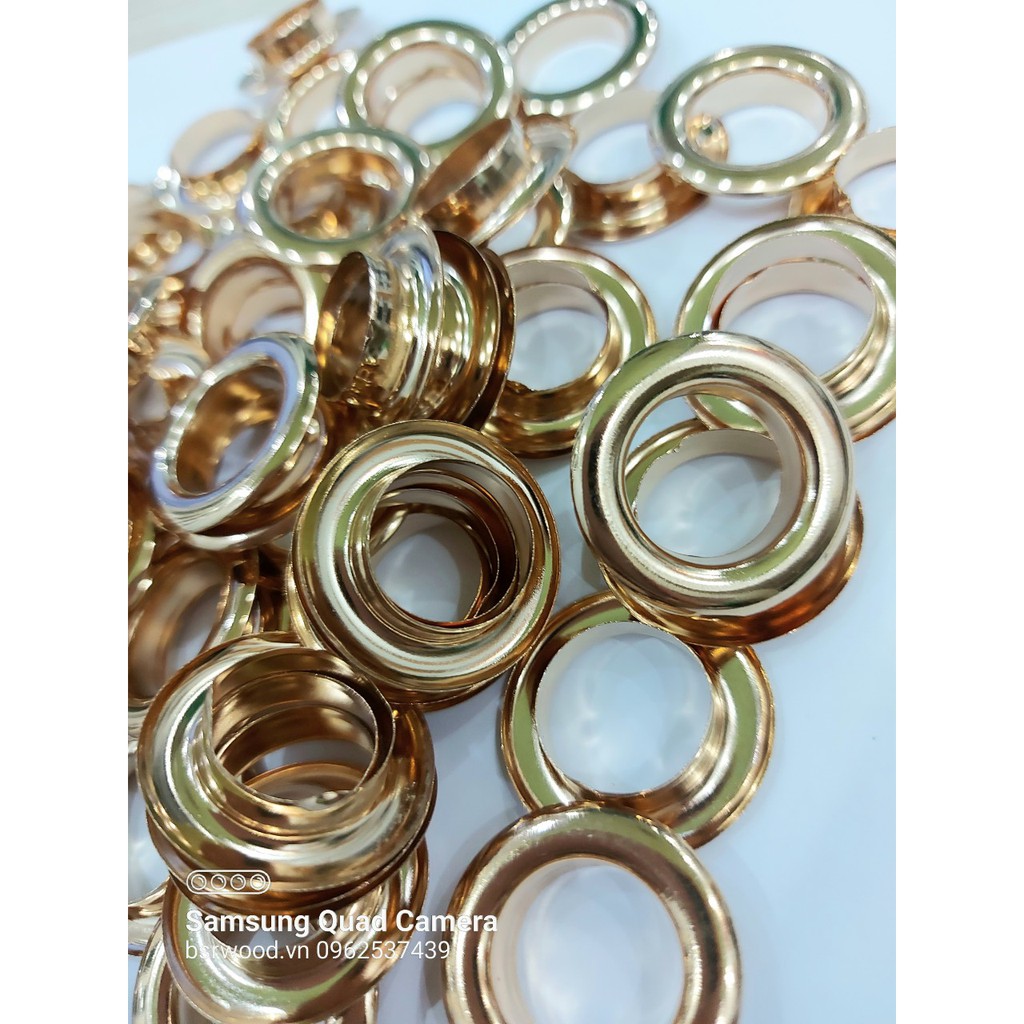 Khoen ore 16mm Khoen mắt cáo 16 ly Bằng INOX không gỉ MÀU VÀNG Khuy mắt cáo bấm vải Phụ liệu may mặc cao cấp - Ảnh 4