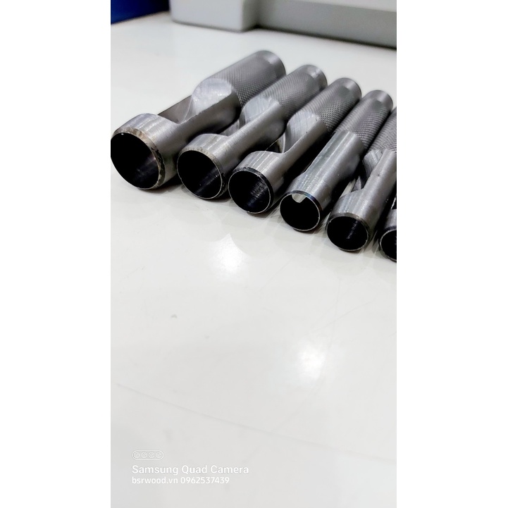 Combo bộ cây đục lỗ tròn nhiều size 3mm tới 19mm (1 bộ 7 cây/ 9cây/ 12 cây)Thép cacbon Sắc bén Hàng nhập loại tốt - Ảnh 8