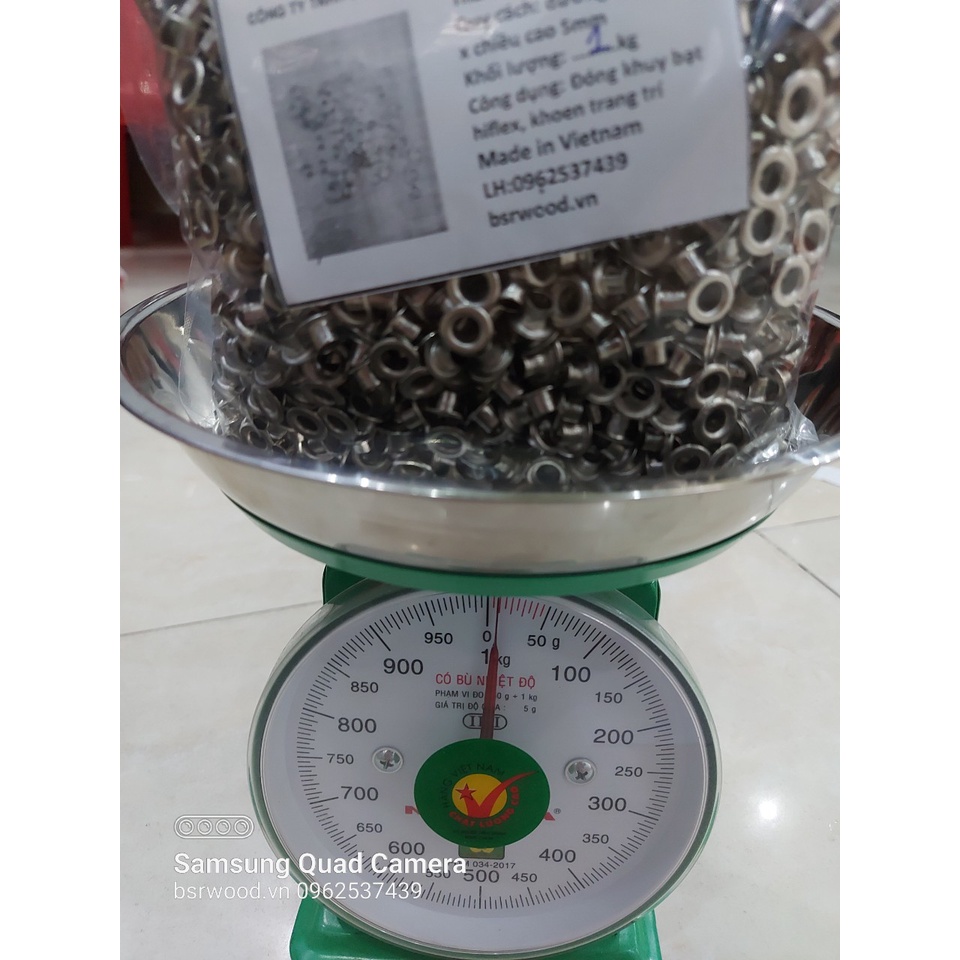 1KG Khoen ore mắt cáo 5mm Sắt xi màu Khuy ore mắt cáo bấm bạt, túi giấy Không long đền - Ảnh 8