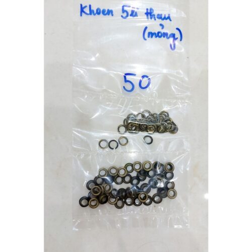 Alternative view of Khoen 5mm Thau không gỉ loại mỏng chân cao 3mm Màu bạc,vàng, đồng Khuy mắt cáo Chuyên bấm vải Phụ liệu may mặc