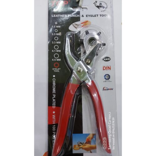 Kìm bấm khoen 4mm + bấm lỗ 1.5-2.5-3.3-4.1-4.5mm Dùng cho giấy,da,bạt (không bấm lỗ lên vải) Kìm bấm lỗ và bấm khoen TOP