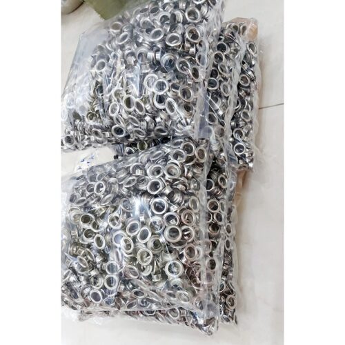 Alternative view of [1KG] Khoen mắt cáo ore 10mm (lọt lòng 9mm) Bằng Sắt Bịch 1 ký Có long đền Khoen đóng bạt, giấy, đồ thủ công