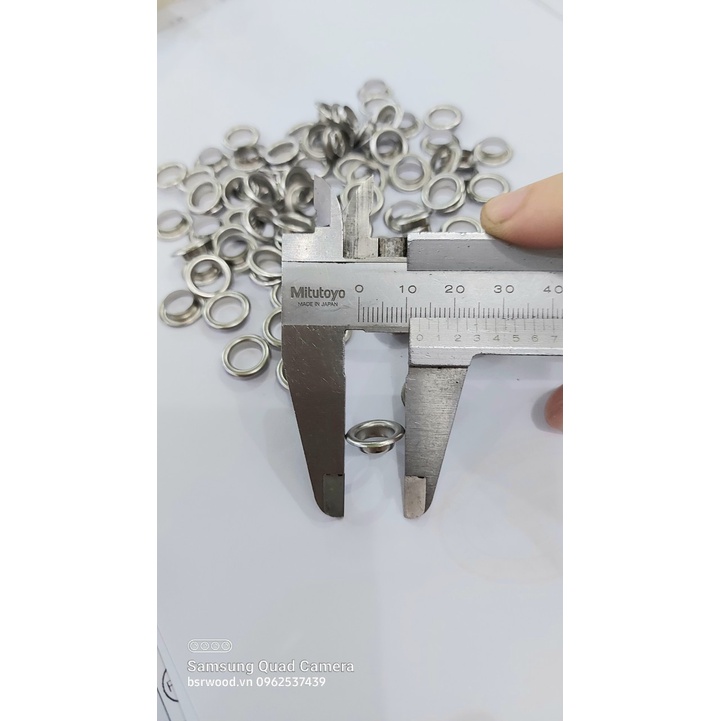 Khoen ore 8mm Khoen mắt cáo 8ly Bằng Thau không gỉ(mỏng) Màu Bạc Đồng Vàng Khuy mắt cáo Chuyên bấm vải Phụ liệu may mặc - Ảnh 8