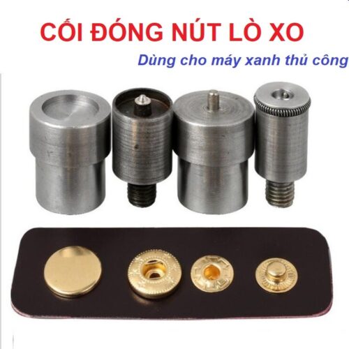 Cối đóng nút 4 thành phần (nút bóp, nút lò xo) Dùng cho máy xanh máy đóng nút thủ công Size 10mm,12mm,15mm,17mm