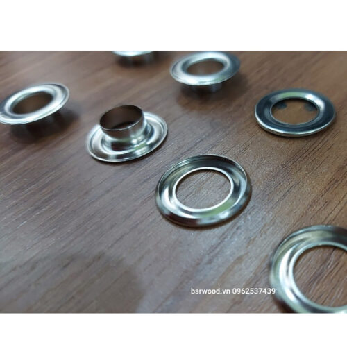 Alternative view of Khoen mắt cáo ore Khoen đóng bạt 12 x 23mm Khuy bạt Bằng SẮT 12mm Chân cao 7mm Có long đền KHOEN SẮT SẼ GỈ SÉT