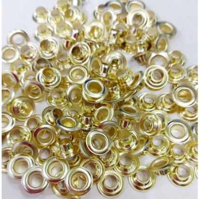 Alternative view of Khoen ore 6mm Bằng Sắt xi Màu VÀNG Bán sỉ Túi 1kg KHÔNG long đền Khuy mắt cáo thẻ tag, bấm túi giấy