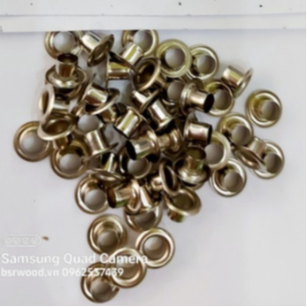 Alternative view of Khoen ore mắt cáo 5mm Chân cao 6ly Bằng Thau không gỉ Màu bạc màu vàng Khuy mắt cáo bấm vải, quần áo, túi xách, đồ da
